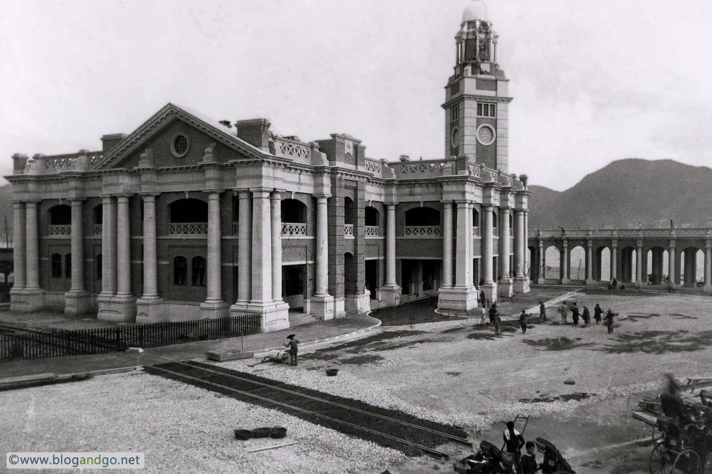Kowloon station and the Clock Tower in 1914